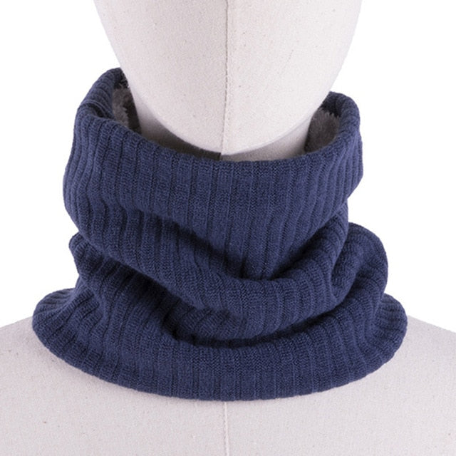 Brush Hair Neck Scarf Womens Mens Scarf Winter Double Thick Knitted Round  Ring Infinite Scarf Warm Windproof Tube Scarfs for Women Knit 