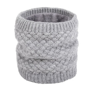 Unisex Winter Men Women Warm Knitted Ring Scarves Thick Elastic Knit Mufflers Children Neck Warmer Boys Girl Plush Scarf Collar