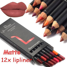Load image into Gallery viewer, Brand 12 Colors Lip Liner Pencil Nude Matte Lipliner Moisturizing Waterproof Long Lasting Lipstick Liner Professional Makeup Kit