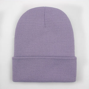 Solid Unisex Beanie Autumn Winter Wool Blends Soft Warm Knitted Cap Men Women SkullCap Hats Gorro Ski Caps 24 Colors Beanies