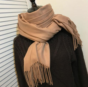 Women Solid Color Cashmere Scarves With Tassel Lady Winter Autumn Long Scarf Thinker Warm Female Shawl Hot Sale Men Scarf