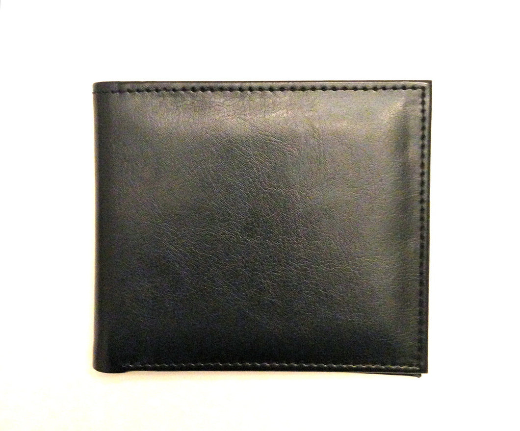 Mens Wallet - Black Leather Wallet by Senate
