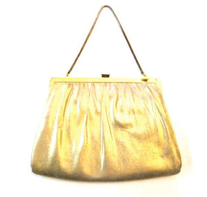 Vintage Gold Clutch Handbag Classic Style