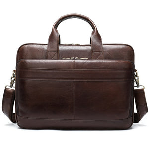 WESTAL Leather Messenger Bag for Men