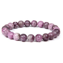 Load image into Gallery viewer, Natural purple Amethysts agates Chalcedony stone beads bracelet jewelry for women men femme homme purple gem stone bracelet gift