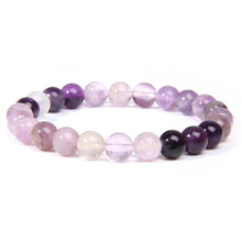 Load image into Gallery viewer, Natural purple Amethysts agates Chalcedony stone beads bracelet jewelry for women men femme homme purple gem stone bracelet gift
