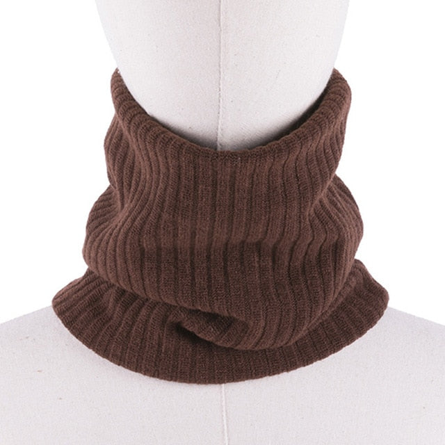 Unisex Winter Neck Warmer, Knitted Scarf Thick Winter Circle Scarf