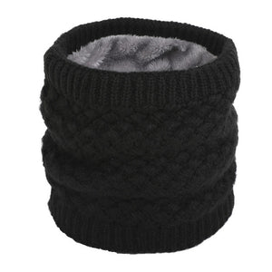 Unisex Winter Men Women Warm Knitted Ring Scarves Thick Elastic Knit Mufflers Children Neck Warmer Boys Girl Plush Scarf Collar