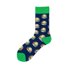 Load image into Gallery viewer, Novelty Happy Funny Men Graphic Socks Combed Cotton Omelette Frog Crazy Burger Salmon Corn Avocado Bird Fish Sock Christmas Gift