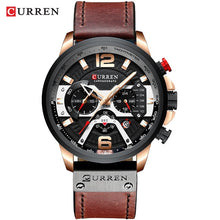 Load image into Gallery viewer, CURREN Casual Sport Watches for Men Blue Top Brand Luxury Military Leather Wrist Watch Man Clock Fashion Chronograph Wristwatch