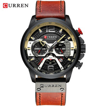 Load image into Gallery viewer, CURREN Casual Sport Watches for Men Blue Top Brand Luxury Military Leather Wrist Watch Man Clock Fashion Chronograph Wristwatch