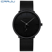 Load image into Gallery viewer, CRRJU Fashion Mens Watches Top Brand Luxury Quartz Watch Men Casual Slim Mesh Steel Waterproof Sport Watch Relogio Masculino