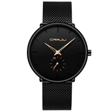 Load image into Gallery viewer, CRRJU Fashion Mens Watches Top Brand Luxury Quartz Watch Men Casual Slim Mesh Steel Waterproof Sport Watch Relogio Masculino