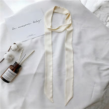 Load image into Gallery viewer, Silk thin long scarf solid color universal scarf European and American long scarf