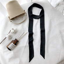 Load image into Gallery viewer, Silk thin long scarf solid color universal scarf European and American long scarf