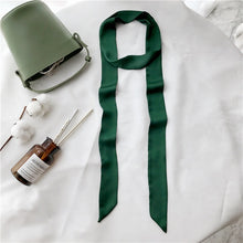Load image into Gallery viewer, Silk thin long scarf solid color universal scarf European and American long scarf
