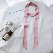 Load image into Gallery viewer, Silk thin long scarf solid color universal scarf European and American long scarf