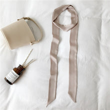 Load image into Gallery viewer, Silk thin long scarf solid color universal scarf European and American long scarf