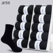 Load image into Gallery viewer, HSS Brand Men&#39;s Cotton Socks New Style Black Business Men Socks Soft Breathable Summer Winter for Male Socks Plus Size (6.5-14)