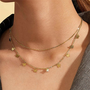 Bohemian Cute Butterfly Choker Necklace for Women Street Style Statement Necklace Gold Color Letter Necklace Jewelry