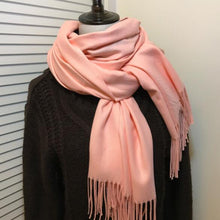 Load image into Gallery viewer, Women Solid Color Cashmere Scarves With Tassel Lady Winter Autumn Long Scarf Thinker Warm Female Shawl Hot Sale Men Scarf