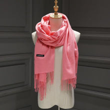 Load image into Gallery viewer, Women Solid Color Cashmere Scarves With Tassel Lady Winter Autumn Long Scarf Thinker Warm Female Shawl Hot Sale Men Scarf