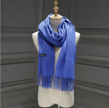 Load image into Gallery viewer, Women Solid Color Cashmere Scarves With Tassel Lady Winter Autumn Long Scarf Thinker Warm Female Shawl Hot Sale Men Scarf