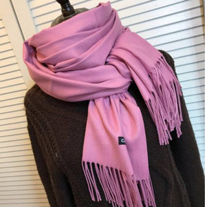 Women Solid Color Cashmere Scarves With Tassel Lady Winter Autumn Long Scarf Thinker Warm Female Shawl Hot Sale Men Scarf