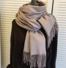 Load image into Gallery viewer, Women Solid Color Cashmere Scarves With Tassel Lady Winter Autumn Long Scarf Thinker Warm Female Shawl Hot Sale Men Scarf