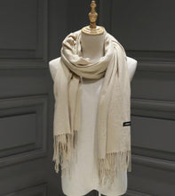 Load image into Gallery viewer, Women Solid Color Cashmere Scarves With Tassel Lady Winter Autumn Long Scarf Thinker Warm Female Shawl Hot Sale Men Scarf