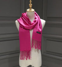 Load image into Gallery viewer, Women Solid Color Cashmere Scarves With Tassel Lady Winter Autumn Long Scarf Thinker Warm Female Shawl Hot Sale Men Scarf