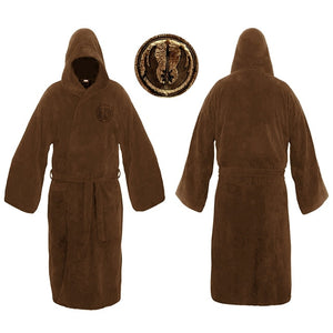 Flannel Robe Male with Hooded Thick Star Wars Dressing Gown Jedi Empire Men's Bathrobe Winter Long Robe Mens Bath Robe Pajamas Work From Home Robe