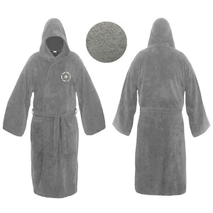 Flannel Robe Male with Hooded Thick Star Wars Dressing Gown Jedi Empire Men's Bathrobe Winter Long Robe Mens Bath Robe Pajamas Work From Home Robe