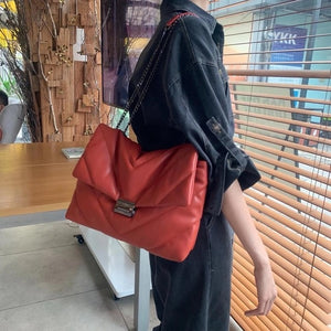 Solid Color PU Leather Crossbody Bags 2020 Designer Chains Women Shoulde Bags Luxury White Lady Messenger Bag Purse Bolso Mujer
