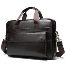Load image into Gallery viewer, Briefcase messenger bag men&#39;s genuine leather 14&#39;&#39; laptop bag men&#39;s briefcases office business tote for document 8572