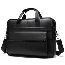 Load image into Gallery viewer, Briefcase messenger bag men&#39;s genuine leather 14&#39;&#39; laptop bag men&#39;s briefcases office business tote for document 8572