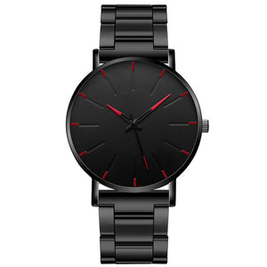 2021 Minimalist Men's Fashion Ultra Thin Watches Simple Men Business Stainless Steel Mesh Belt Quartz Watch Relogio Masculino