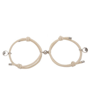 2pcs Couple Magnet Attract Each Other Creative Personality Couple Bracelet Men and Women Charm Girl Bracelet Jewelry Lover Gift