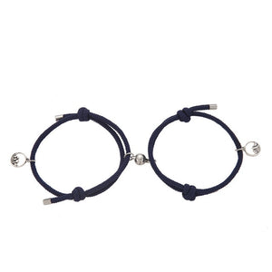 2pcs Couple Magnet Attract Each Other Creative Personality Couple Bracelet Men and Women Charm Girl Bracelet Jewelry Lover Gift