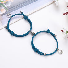 Load image into Gallery viewer, 2pcs Couple Magnet Attract Each Other Creative Personality Couple Bracelet Men and Women Charm Girl Bracelet Jewelry Lover Gift