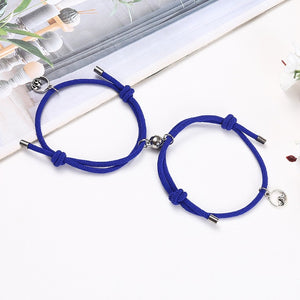 2pcs Couple Magnet Attract Each Other Creative Personality Couple Bracelet Men and Women Charm Girl Bracelet Jewelry Lover Gift