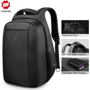 Tigernu Hidden Anti theft Zipper 15.6 inch Men School Laptop Backpacks Water Repellent Travel 20L Multi USB Charger Male Mochila