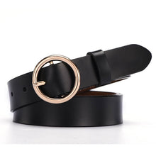 Load image into Gallery viewer, Leather Belts for Women Fashion Jeans Classic Retro Simple Round Buckle Female pin new Denim dress Sword goth Luxury punk gothic