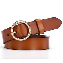 Load image into Gallery viewer, Leather Belts for Women Fashion Jeans Classic Retro Simple Round Buckle Female pin new Denim dress Sword goth Luxury punk gothic