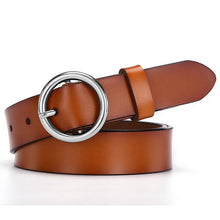 Load image into Gallery viewer, Leather Belts for Women Fashion Jeans Classic Retro Simple Round Buckle Female pin new Denim dress Sword goth Luxury punk gothic
