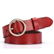 Load image into Gallery viewer, Leather Belts for Women Fashion Jeans Classic Retro Simple Round Buckle Female pin new Denim dress Sword goth Luxury punk gothic