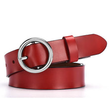 Load image into Gallery viewer, Leather Belts for Women Fashion Jeans Classic Retro Simple Round Buckle Female pin new Denim dress Sword goth Luxury punk gothic