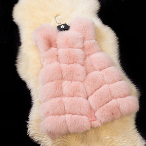 Faux Fur Vests - Winter Warm Luxury Fur Vest for Women Faux Fur Coat Vests Women's Coats Jacket High Quality Furry Coat