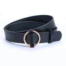 Load image into Gallery viewer, Women Belts - HOT Circle Pin Buckles Belt female deduction side gold buckle jeans wild belts for women fashion students simple casual trousers