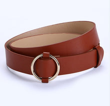 Load image into Gallery viewer, Women Belts - HOT Circle Pin Buckles Belt female deduction side gold buckle jeans wild belts for women fashion students simple casual trousers